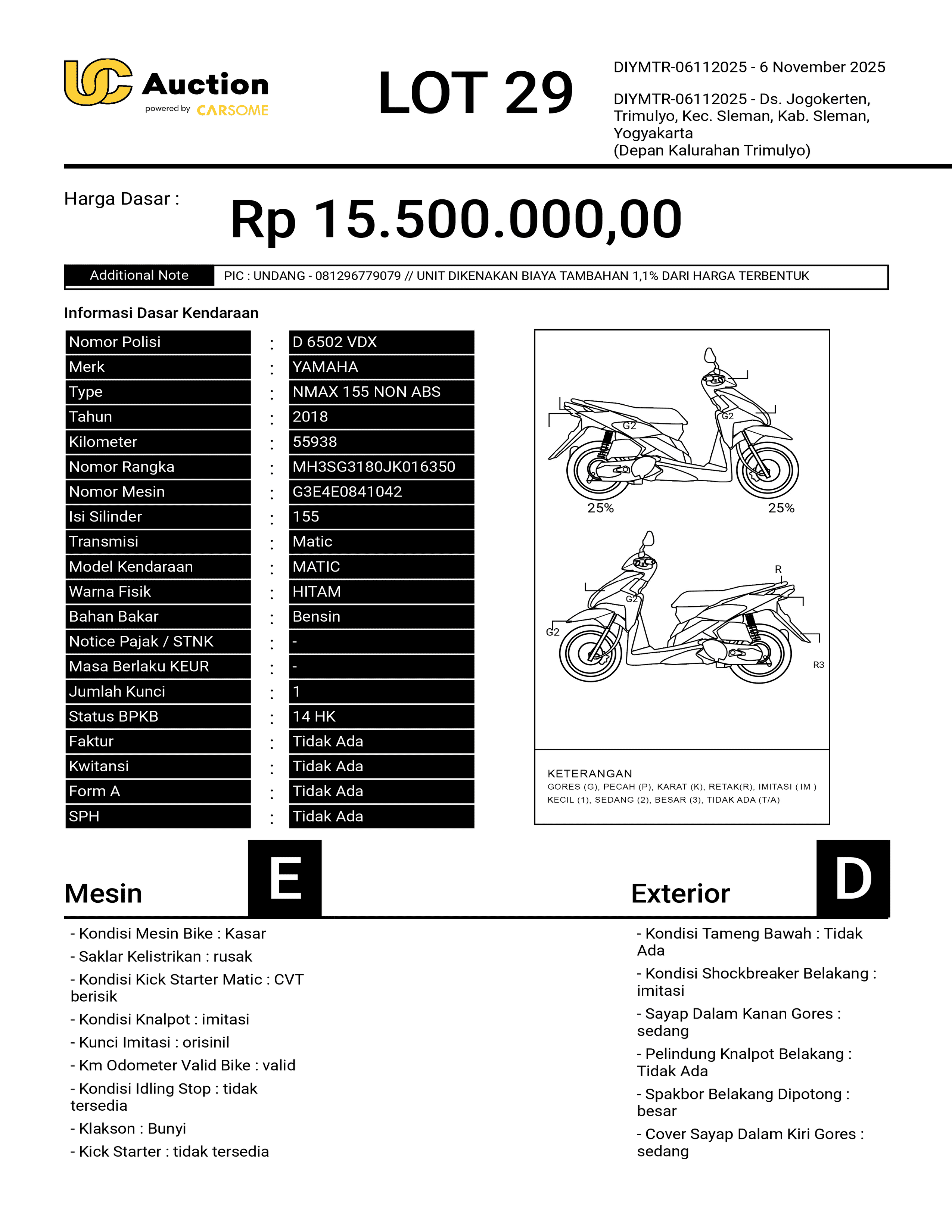 YAMAHA NMAX 155 NON ABS