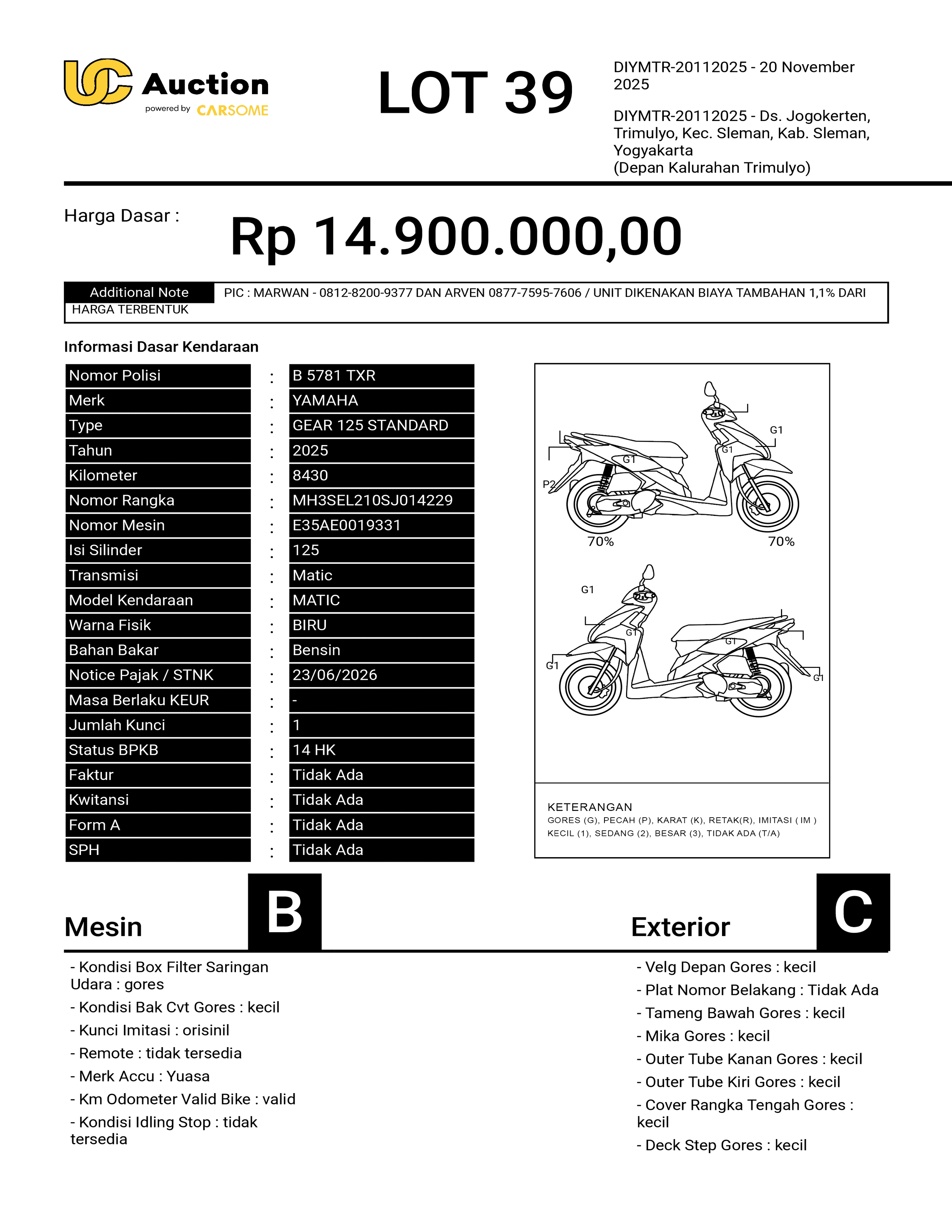 YAMAHA GEAR 125 STANDARD