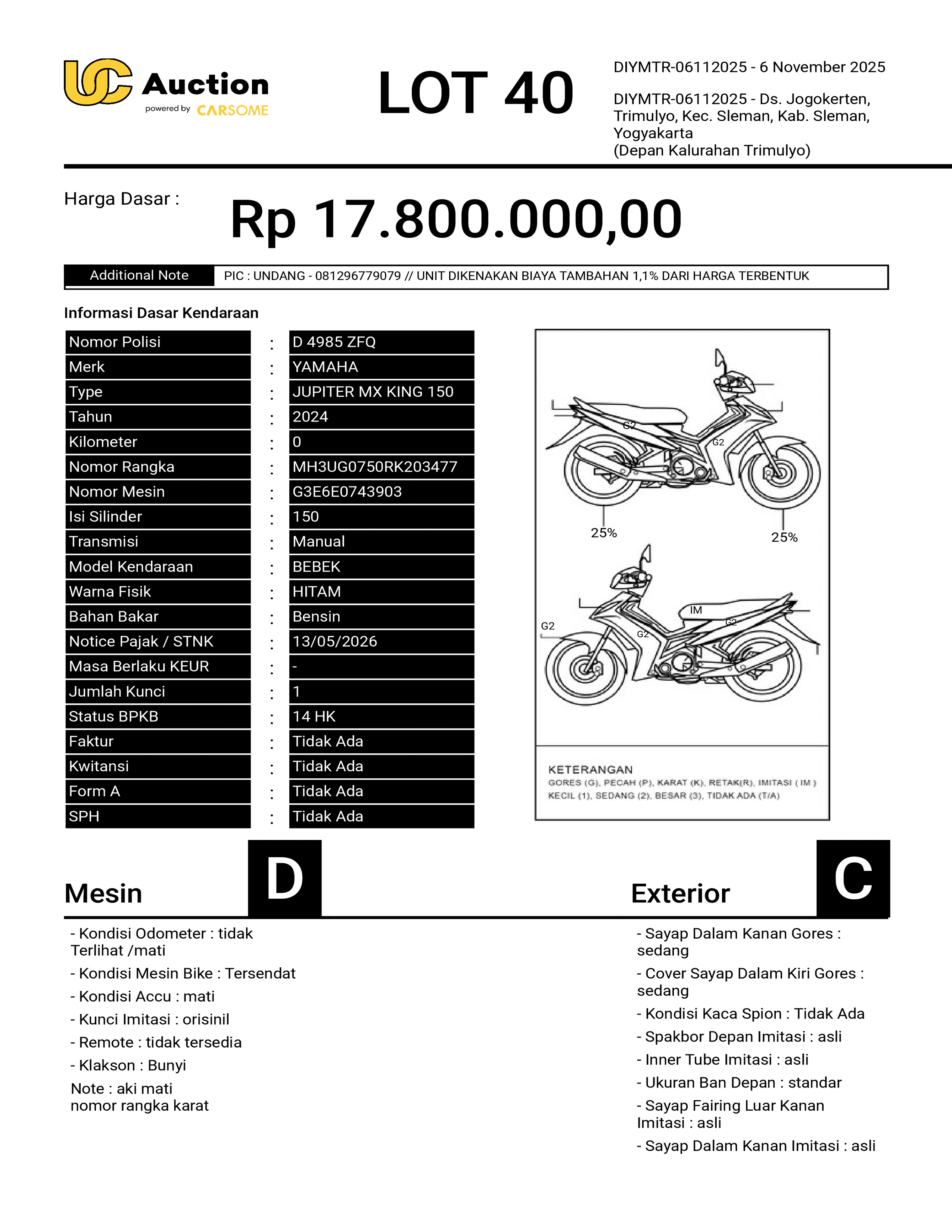 YAMAHA JUPITER MX KING 150