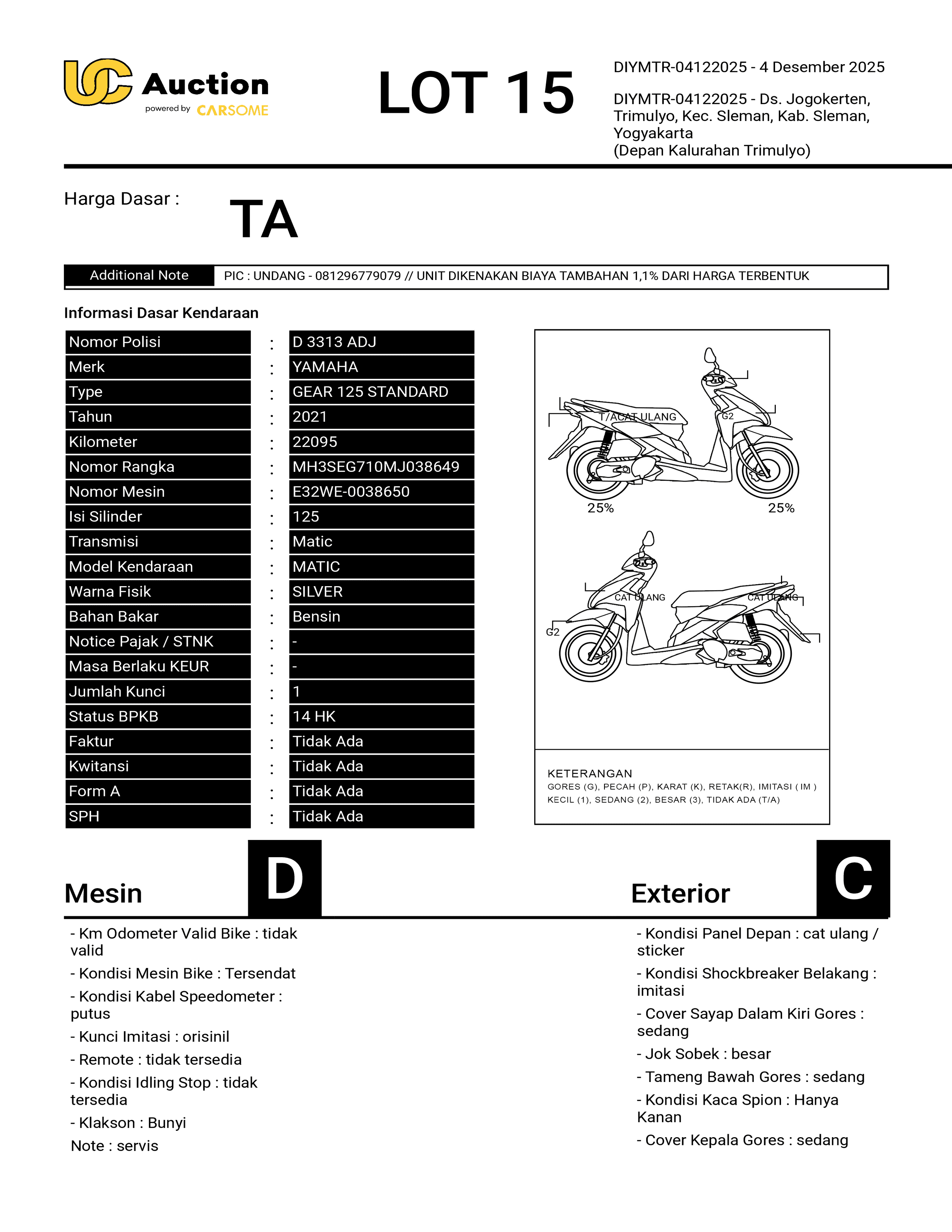 YAMAHA GEAR 125 STANDARD