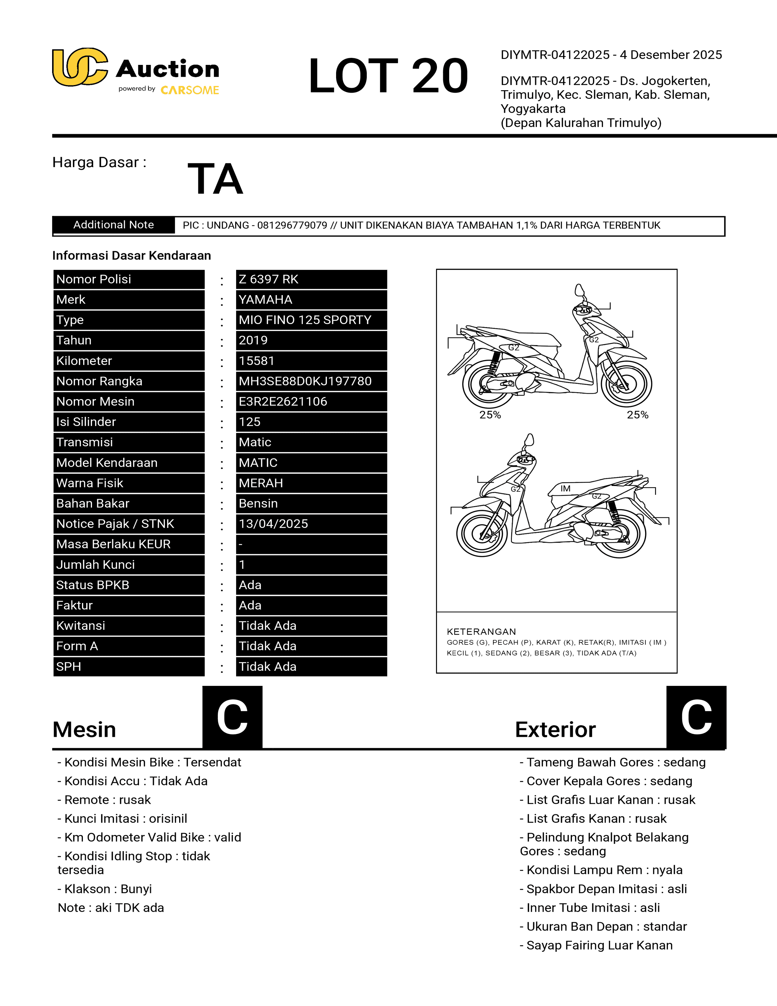 YAMAHA MIO FINO 125 SPORTY