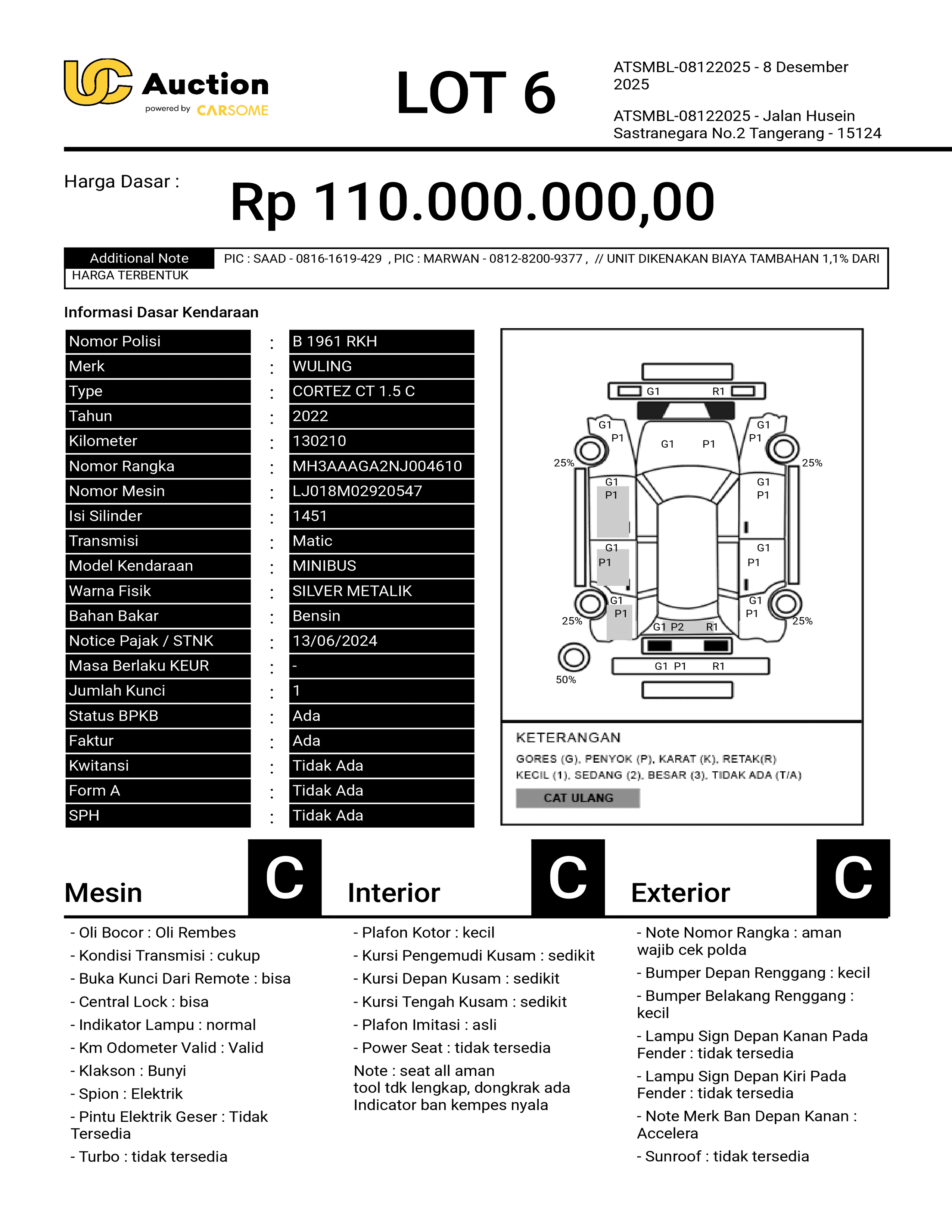 WULING CORTEZ CT 1.5 C