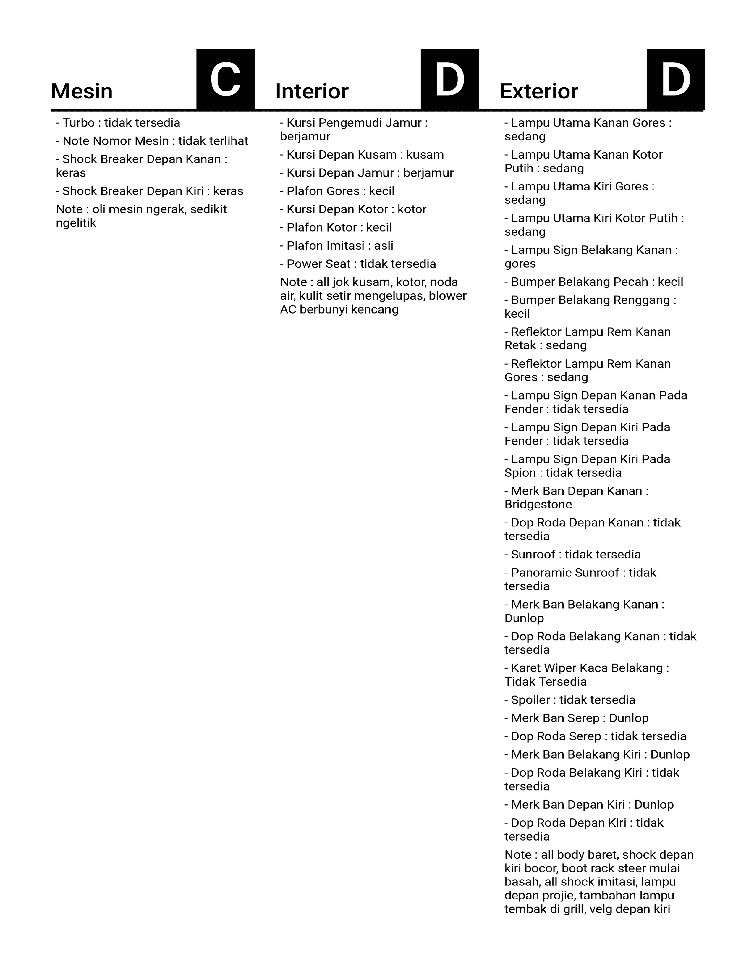 nama kendaraan