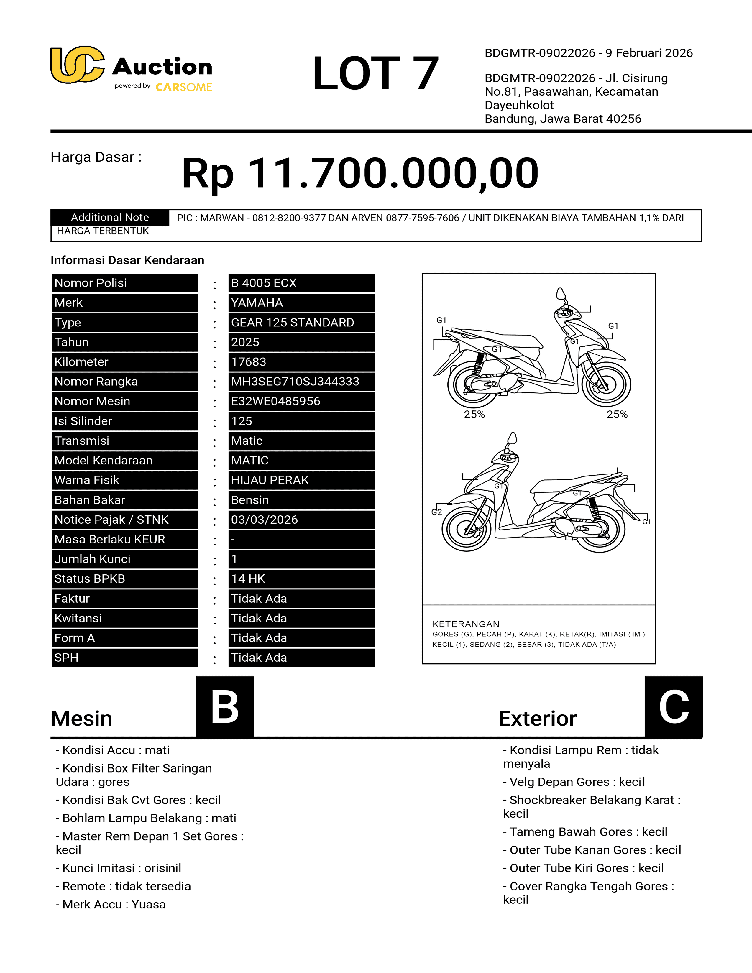 YAMAHA GEAR 125 STANDARD