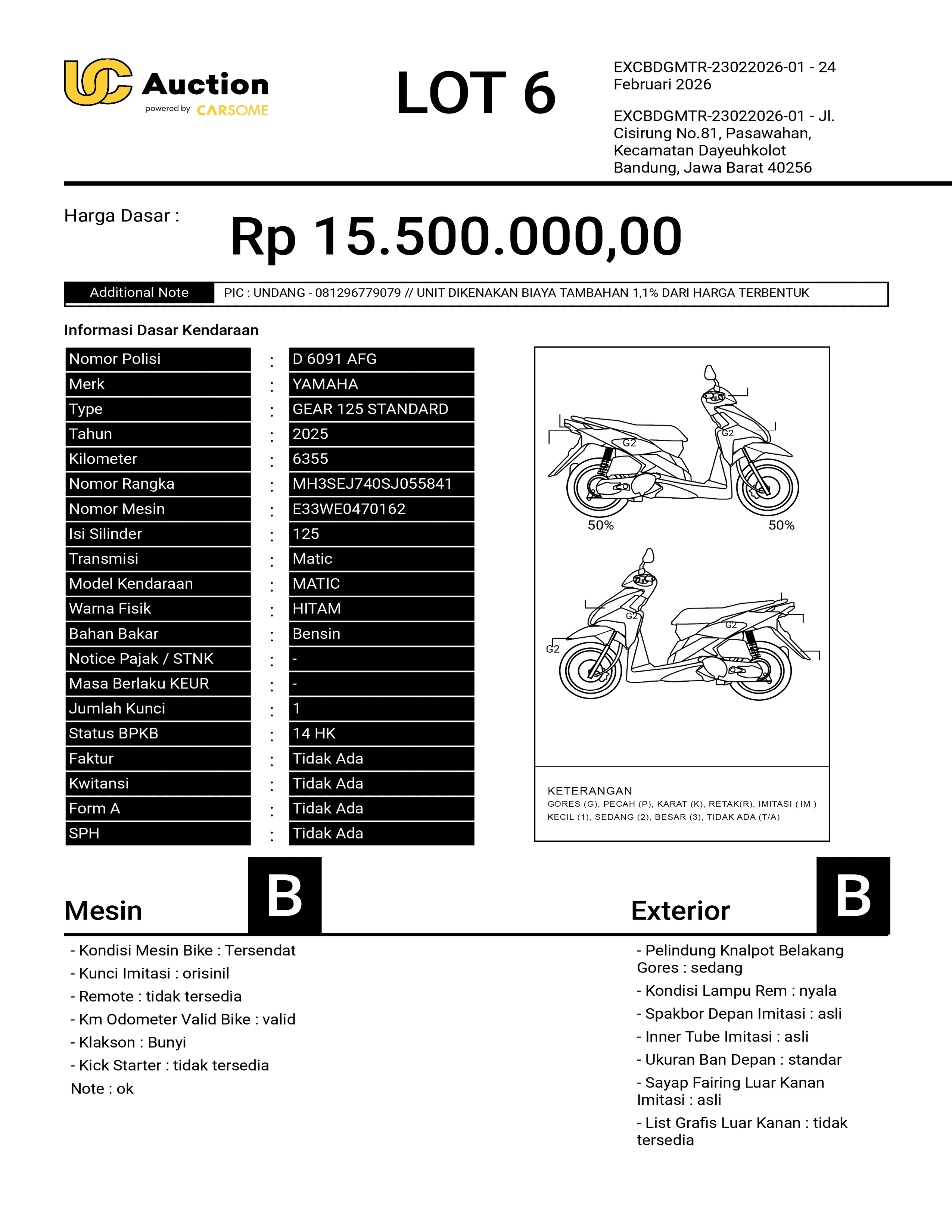 YAMAHA GEAR 125 STANDARD
