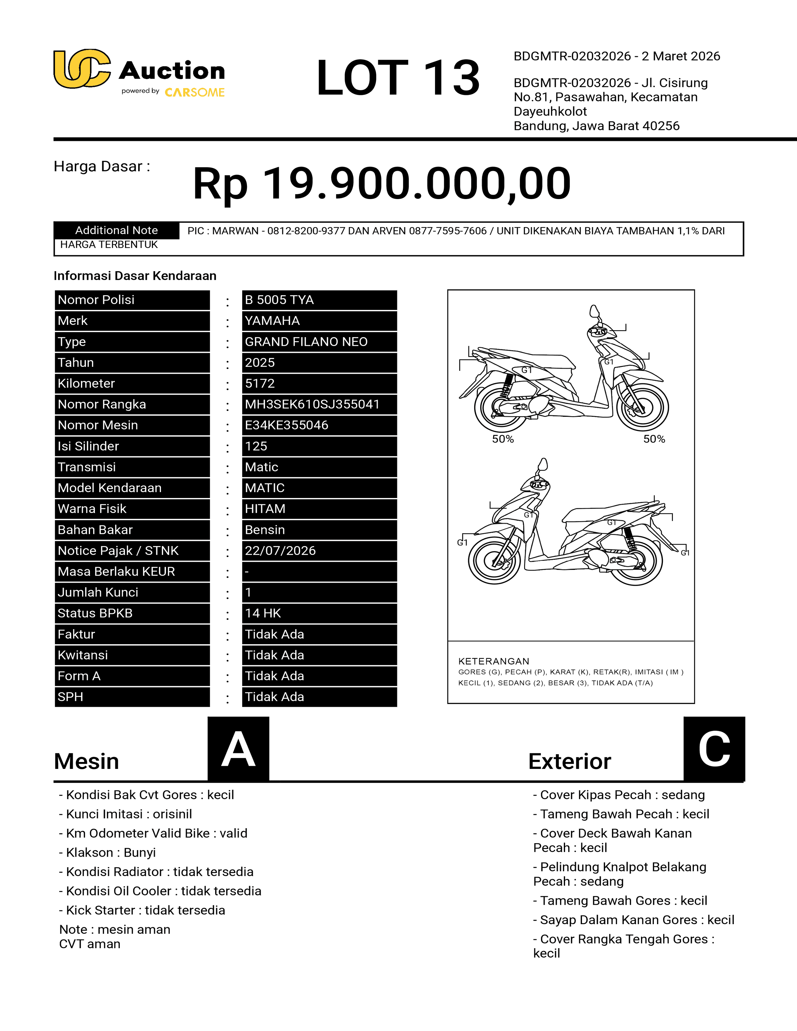 YAMAHA GRAND FILANO NEO