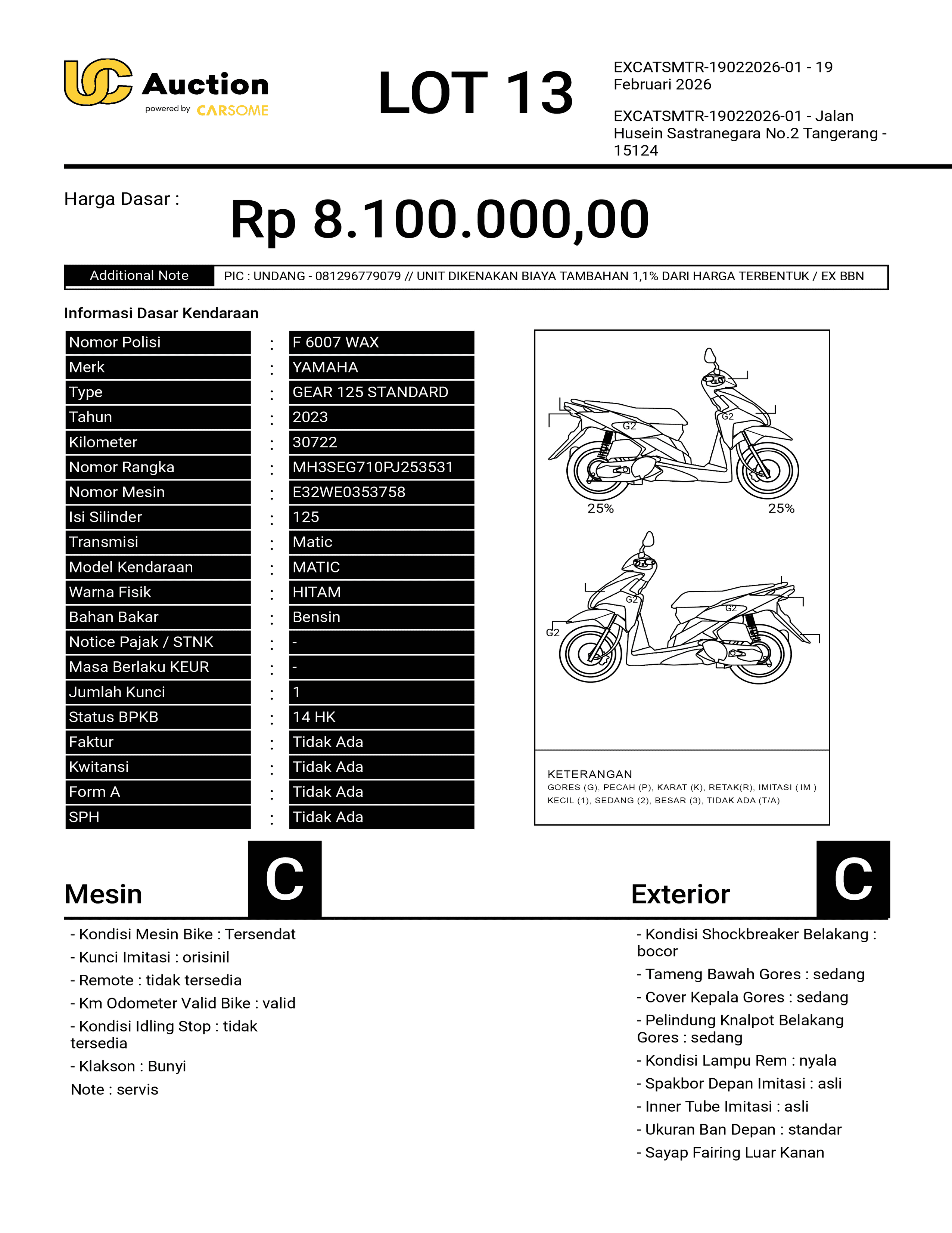 YAMAHA GEAR 125 STANDARD