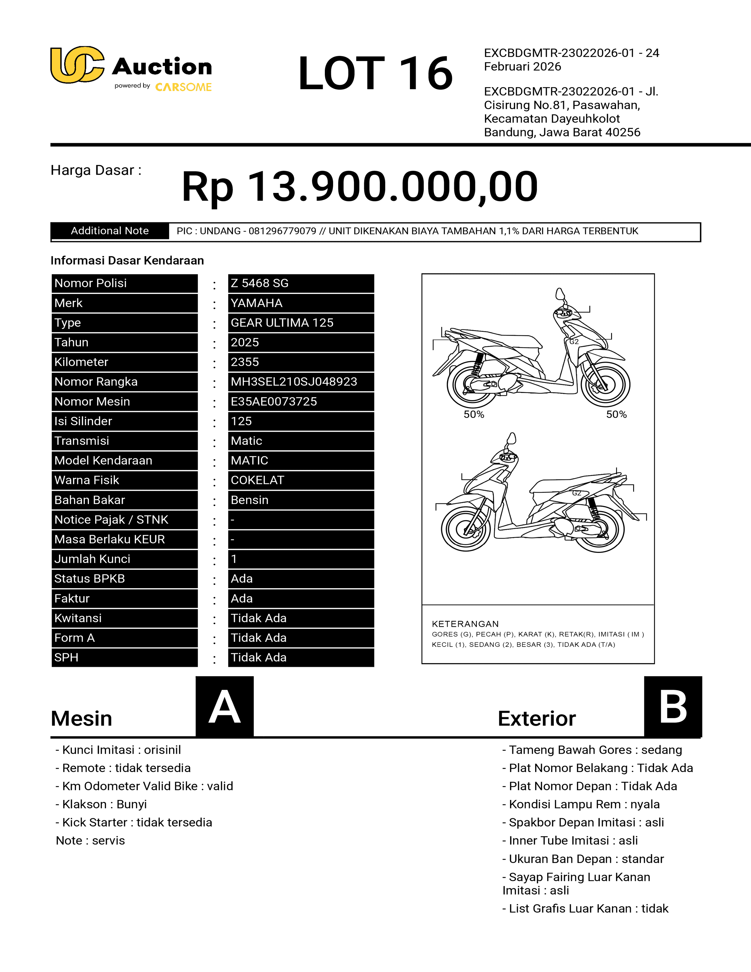 YAMAHA GEAR ULTIMA 125