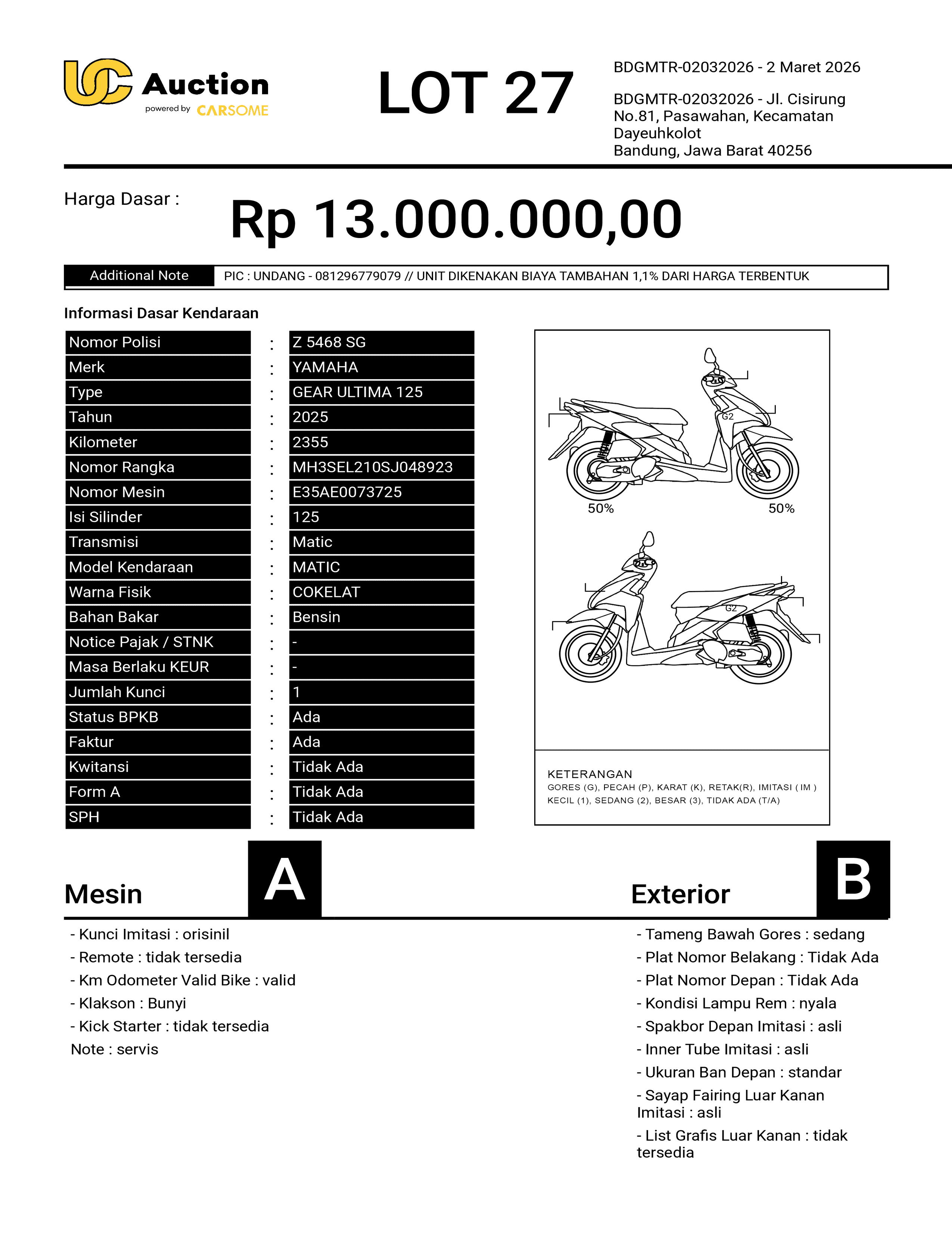 YAMAHA GEAR ULTIMA 125