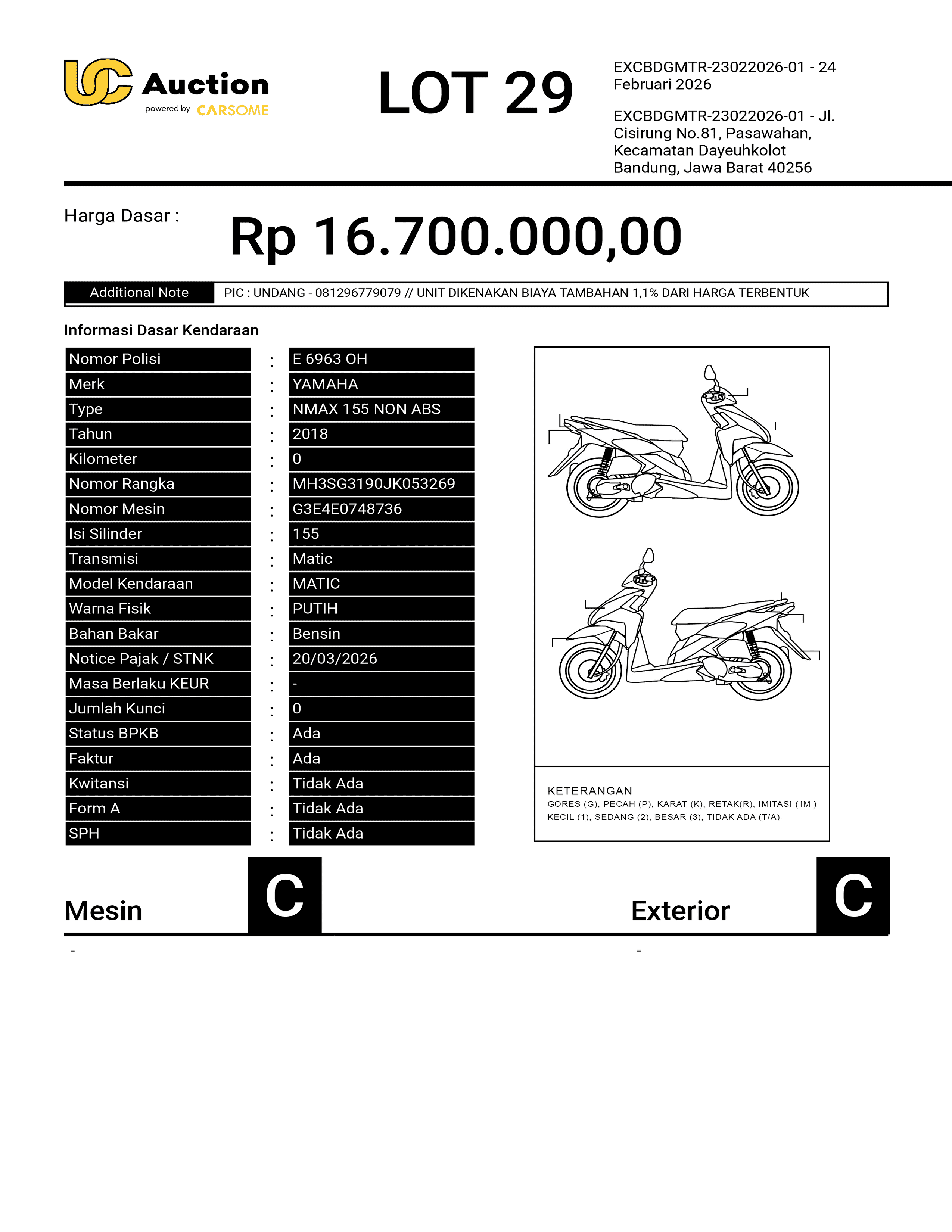 YAMAHA NMAX 155 NON ABS