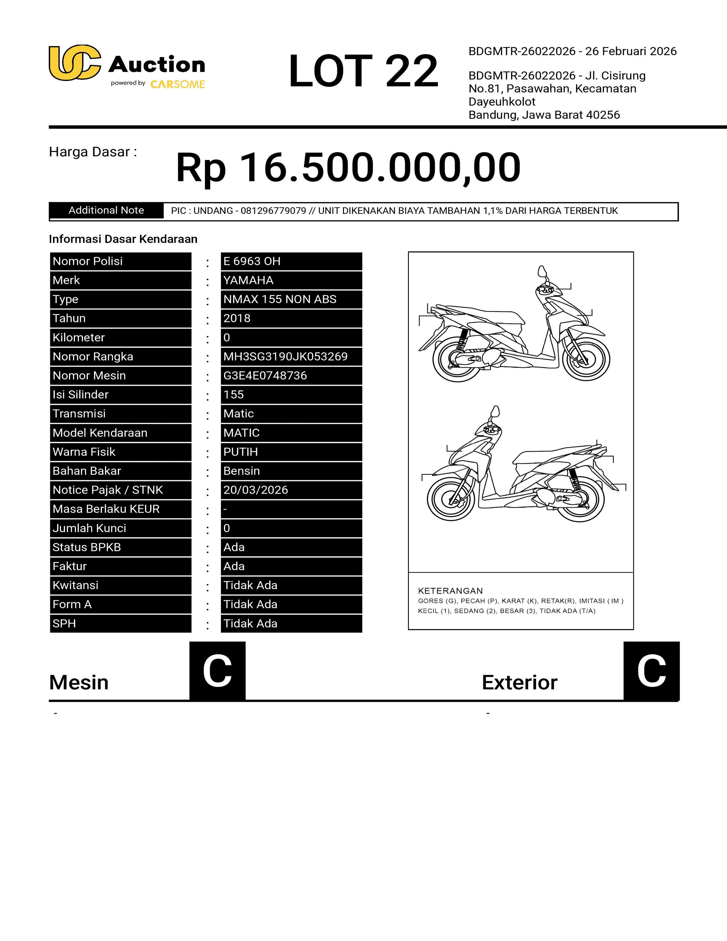 YAMAHA NMAX 155 NON ABS
