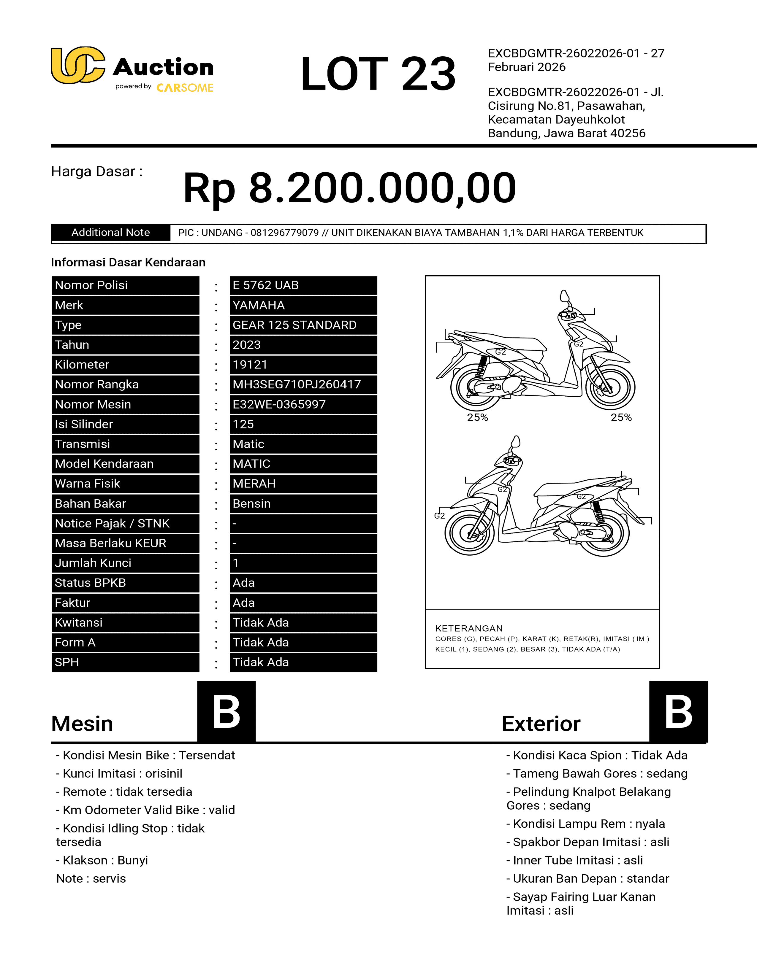 YAMAHA GEAR 125 STANDARD