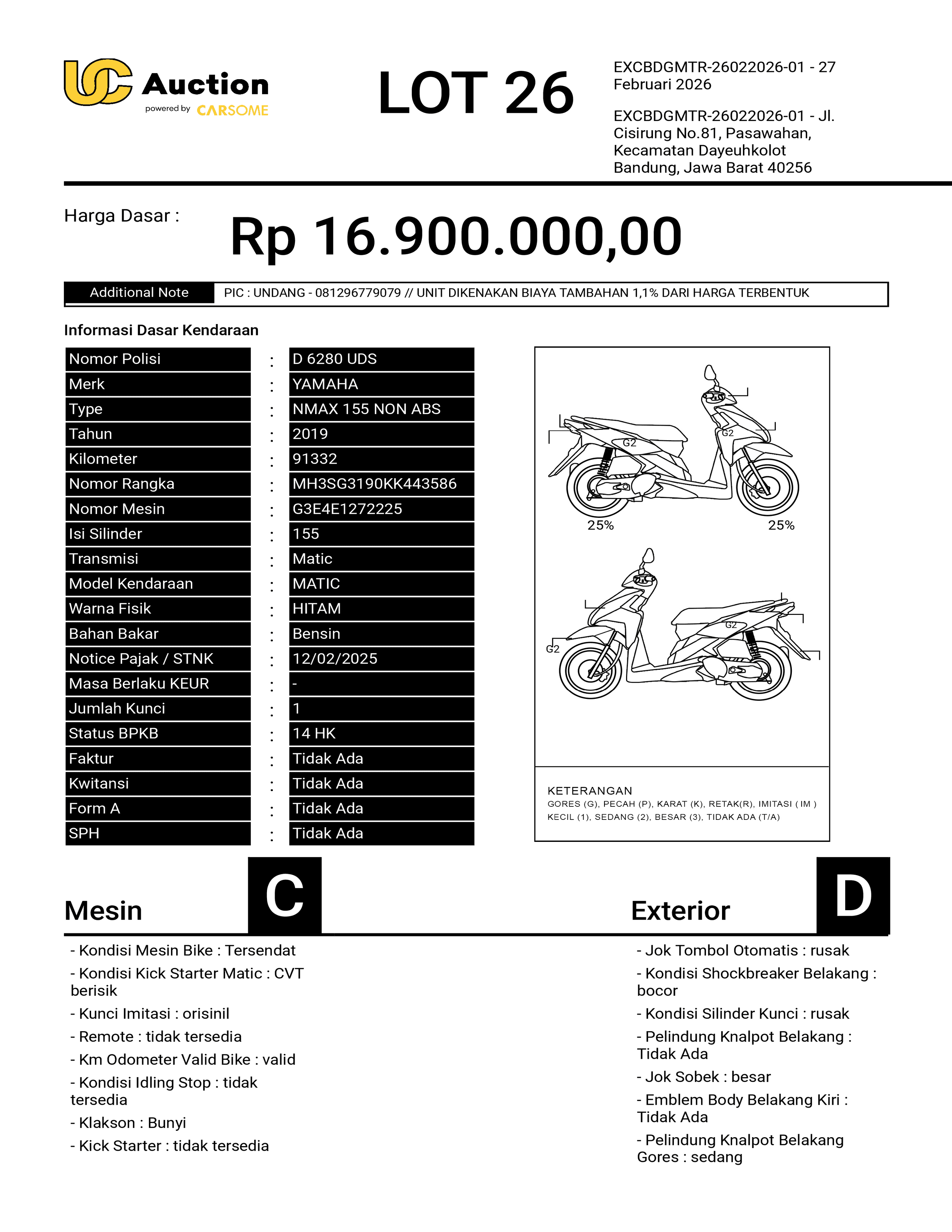 YAMAHA NMAX 155 NON ABS