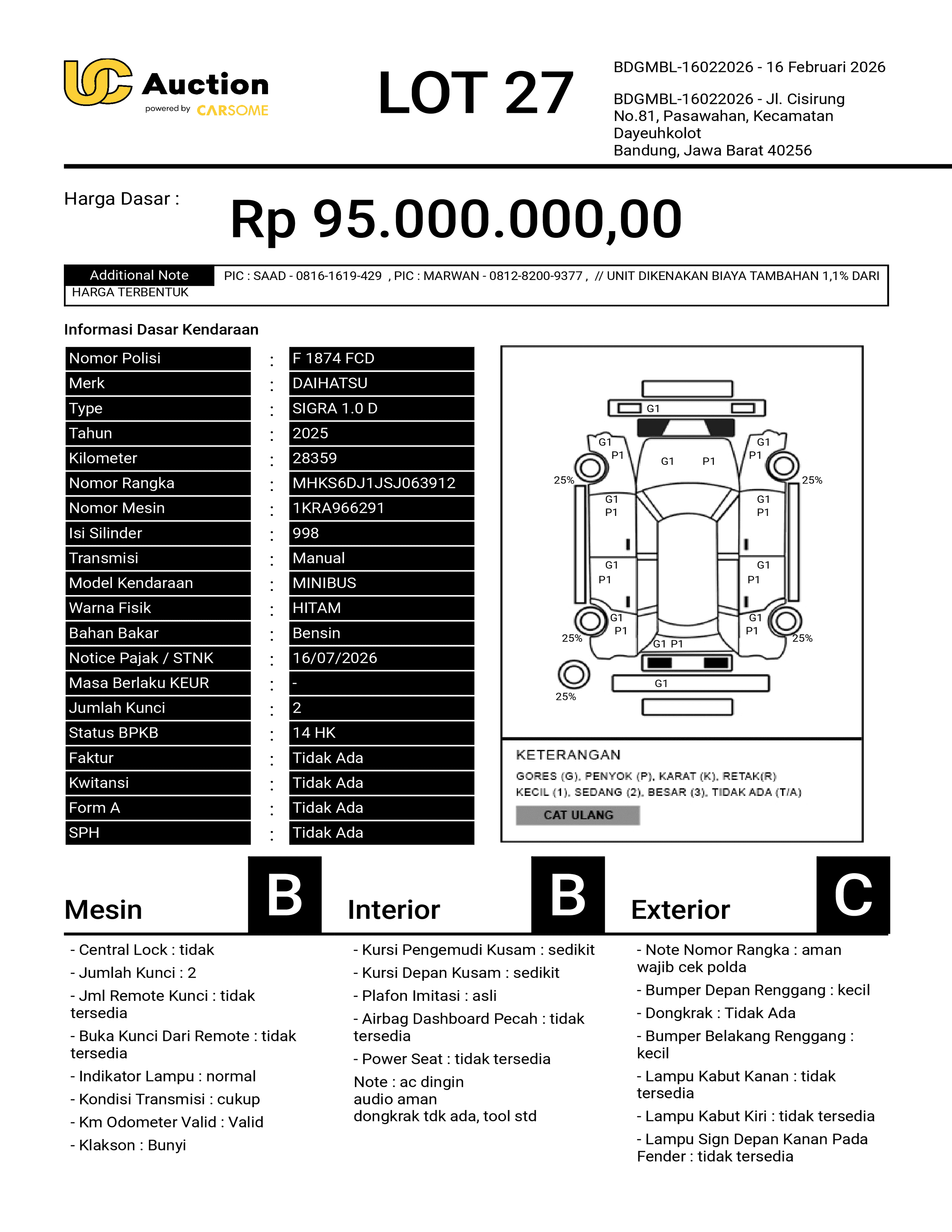 DAIHATSU SIGRA 1.0 D
