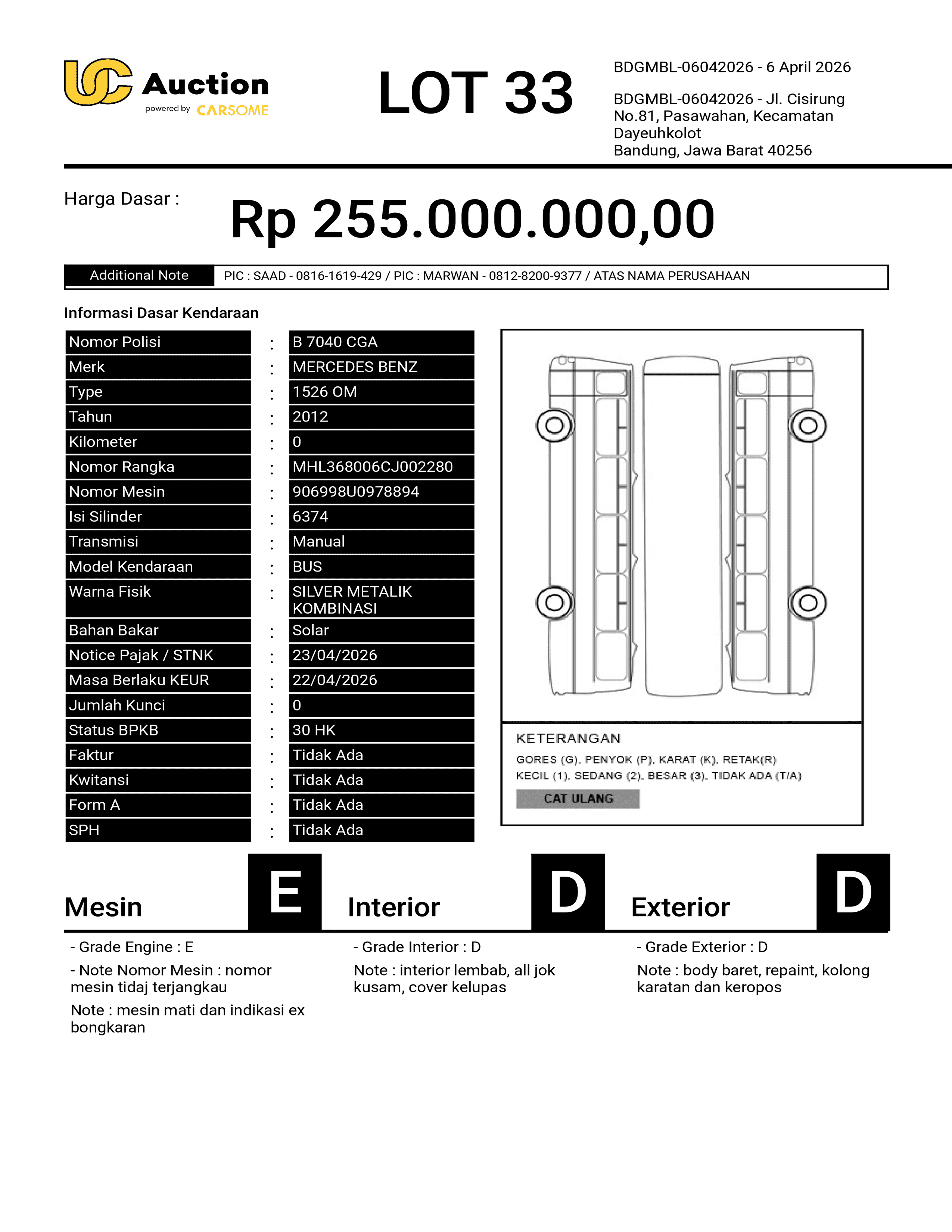 MERCEDES BENZ 1526 OM 