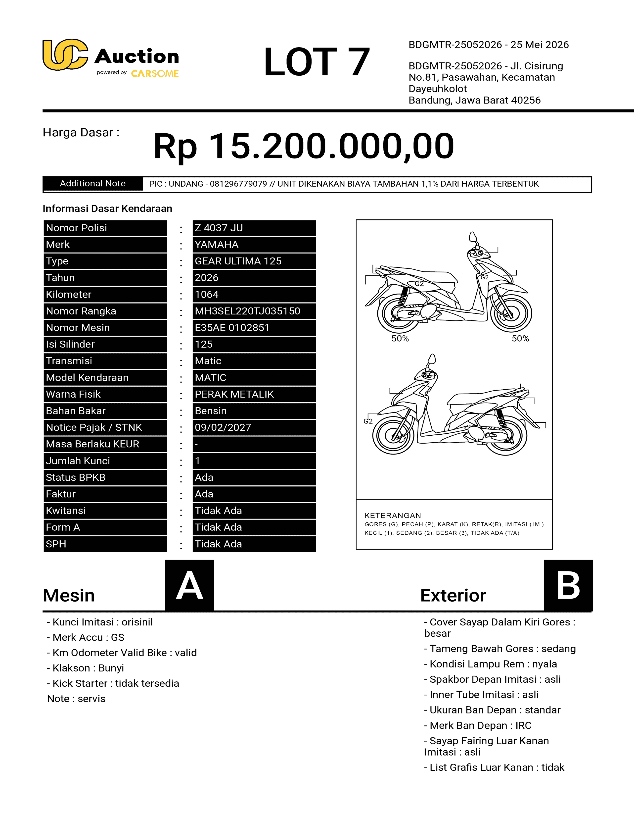 YAMAHA GEAR ULTIMA 125
