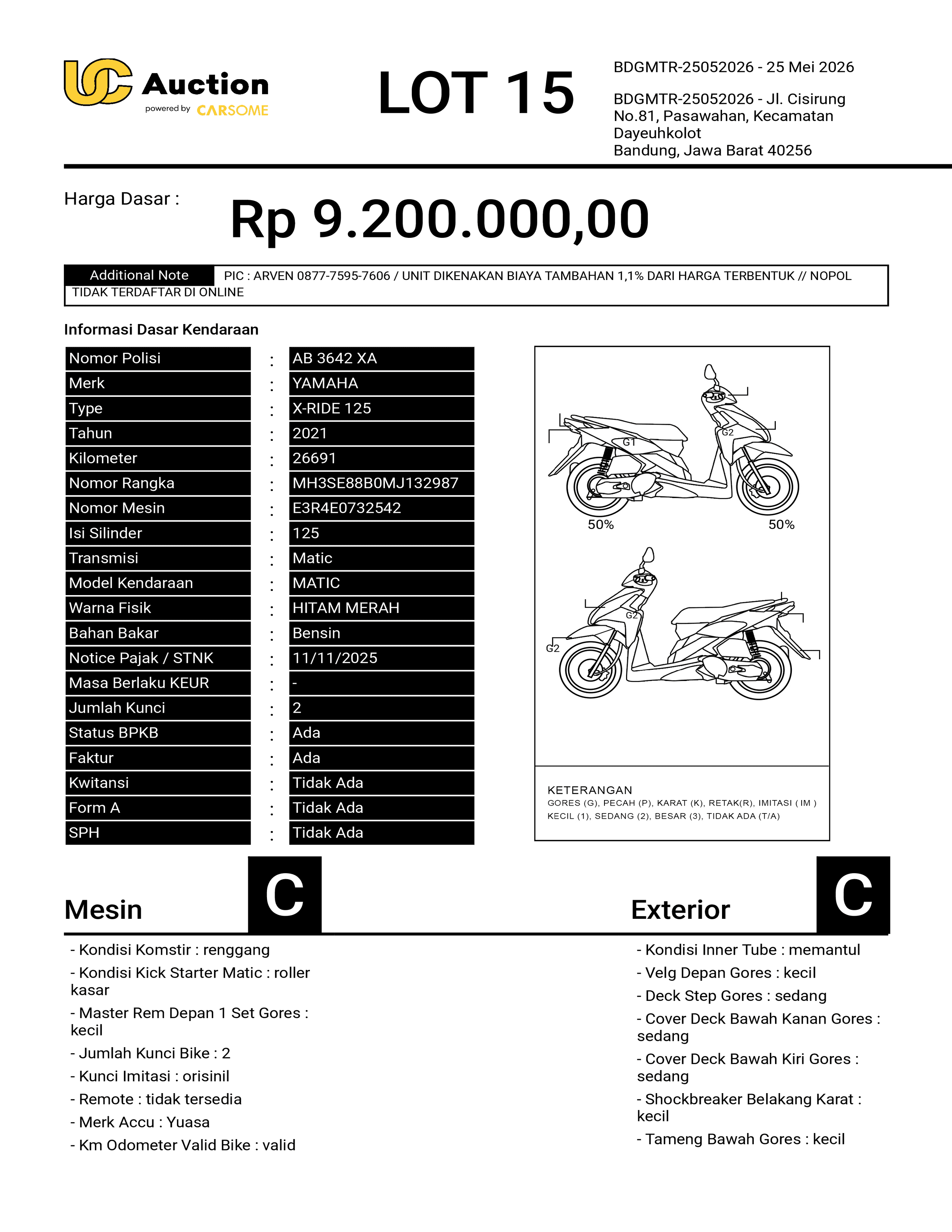 YAMAHA X-RIDE 125