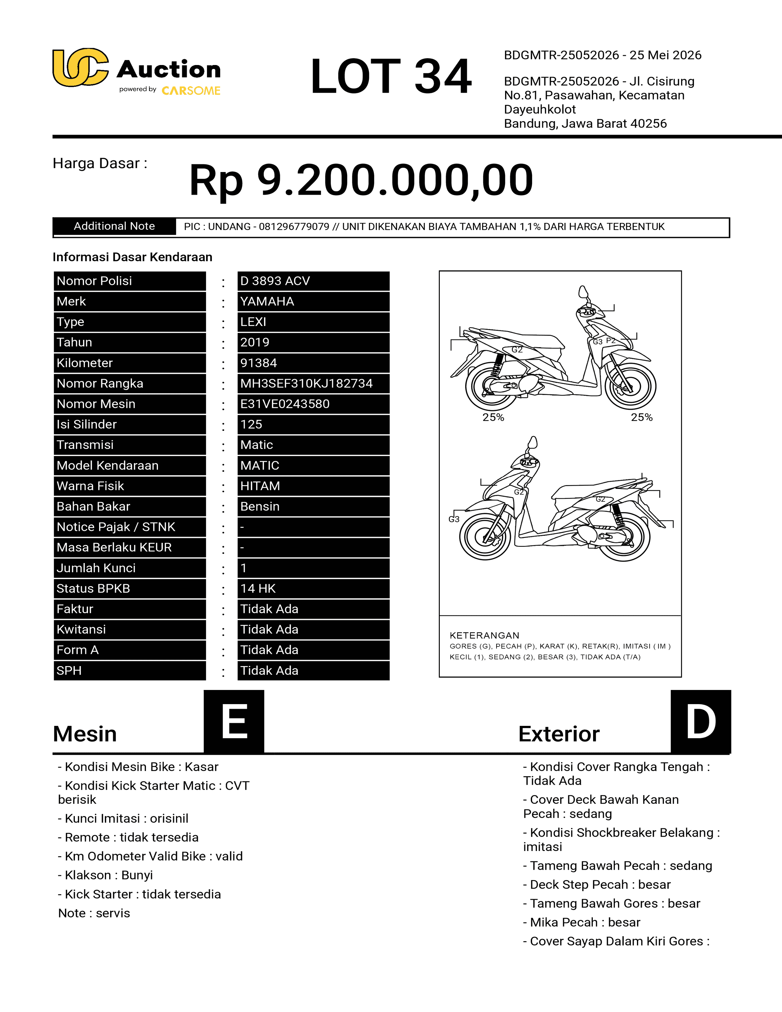 YAMAHA LEXI