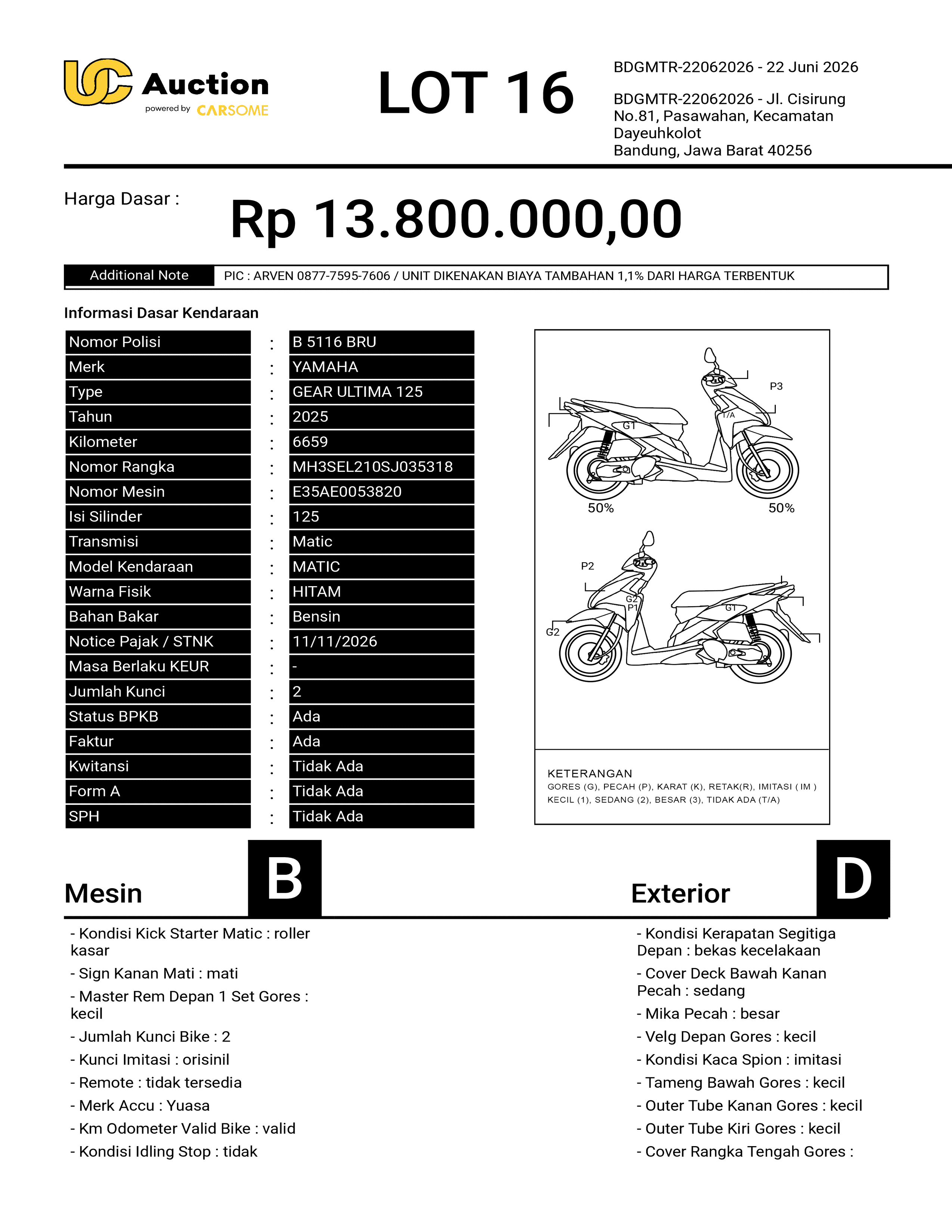 YAMAHA GEAR ULTIMA 125
